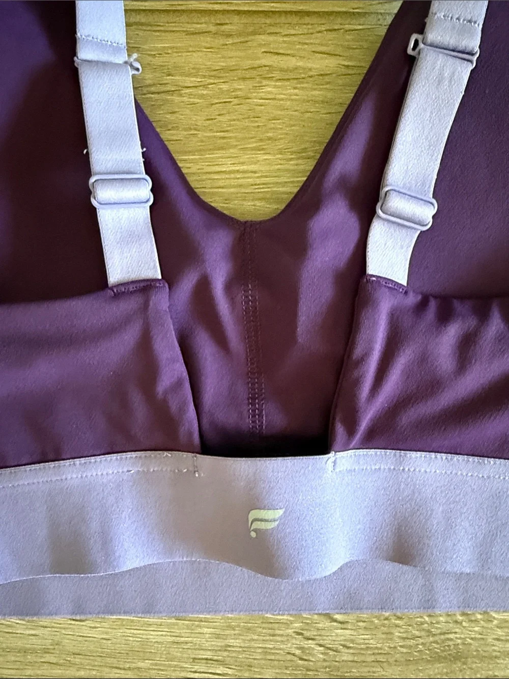 Deep Purple & Lavender V-Neck Sports Bra